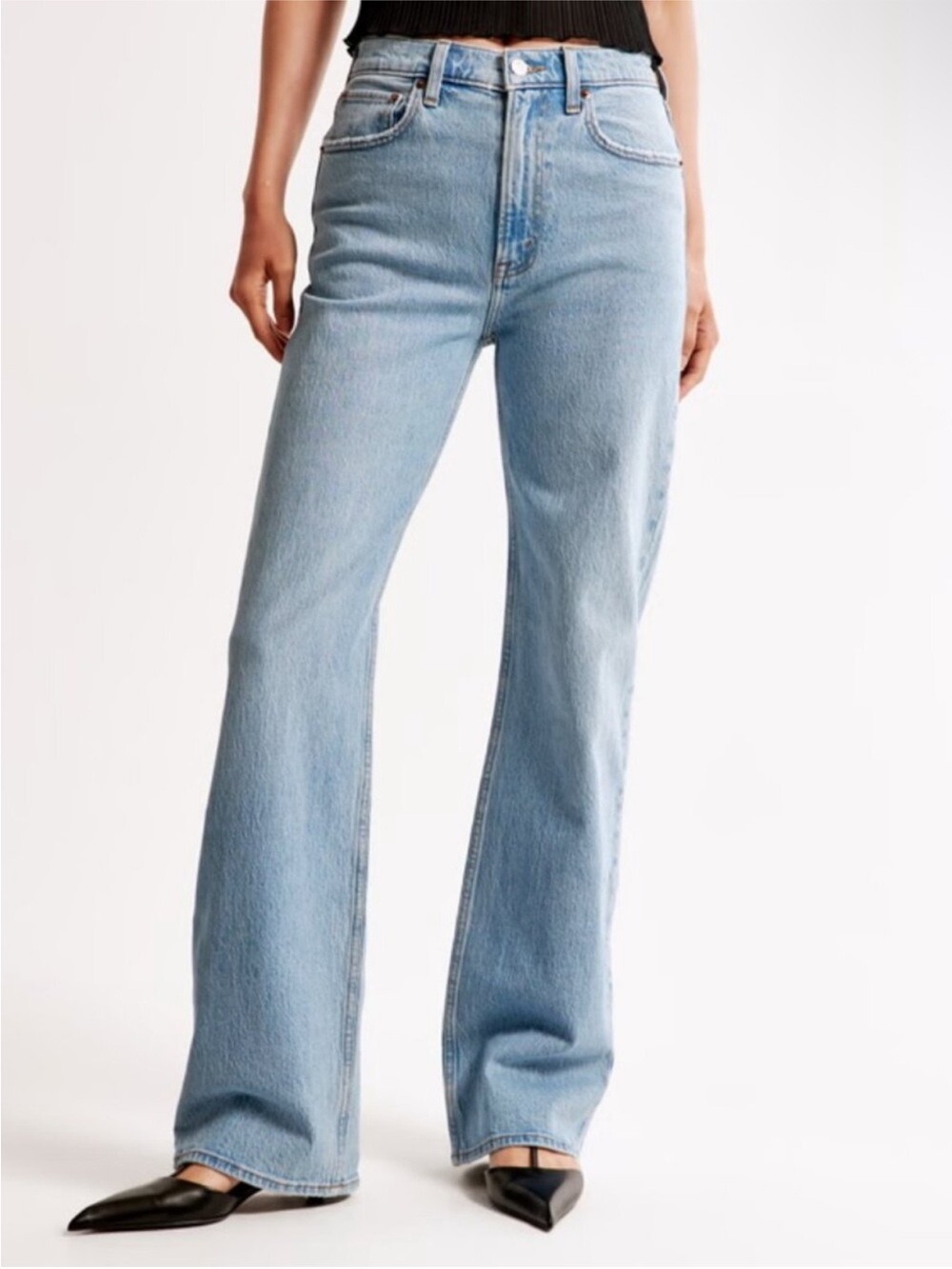 Abercrombie & Fitch Curve Love 6S The 90s Relaxed Jean High Rise Denim